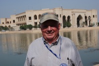 Bill in front of Saddam Hussein's Al-Faw Palace